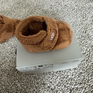 UGG Kids' Tan Fuzzy Slippers